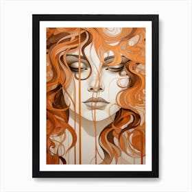 Orange Haired Woman Art Print
