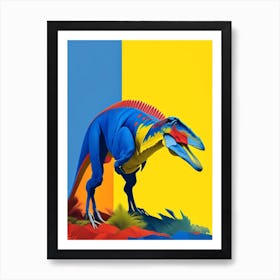 Suchomimus 1 Primary Colours Dinosaur Art Print