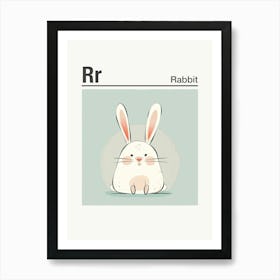 Animals Alphabet Rabbit 2 Art Print