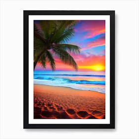 Sunset On The Beach 617 Art Print