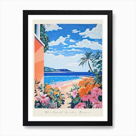 Poster Of Blackpool Sands, Devon, Matisse And Rousseau Style 4 Art Print