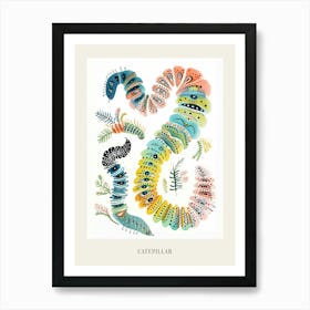 Colourful Insect Illustration Catepillar 2 Poster Art Print