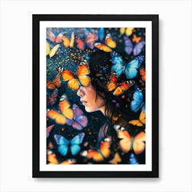 Butterflies In The Sky Art Print