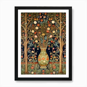 William Morris Vase In The Forest Art Print