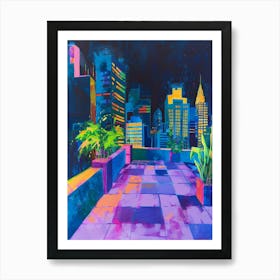 New York City At Night Art Print