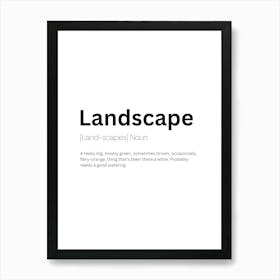 Landscape Definition Meaning Art Print