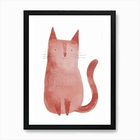 Chausie Cat Clipart Illustration 7 Art Print