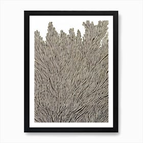 Corals Linocut Art Print