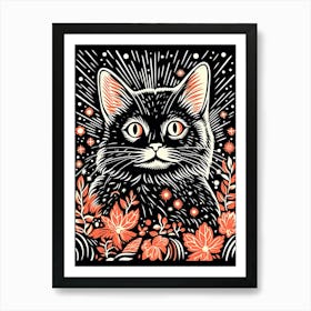 Galactic Furflare, Psychedelic Cats series Art Print