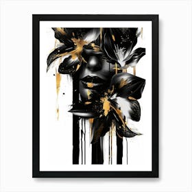 Black And Gold 111 Art Print