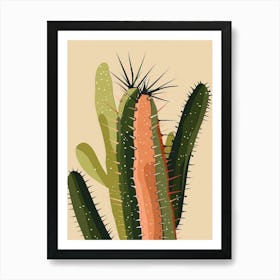 Crown Of Thorns Cactus Minimalist Abstract 2 Art Print