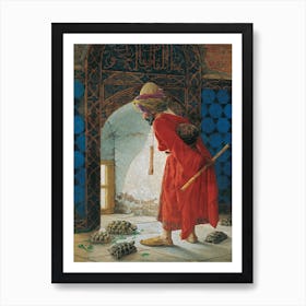 The Tortoise Trainer, Osman Hamdi Bey Art Print