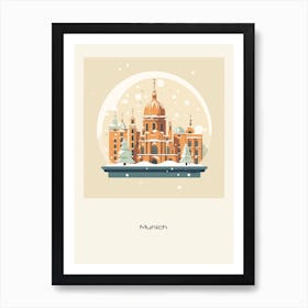 Munich Germany Snowglobe Poster Art Print