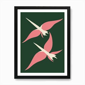 Two Birds In Flight Art Print