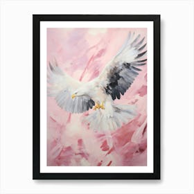 Pink Ethereal Bird Painting Bald Eagle 2 Affiche