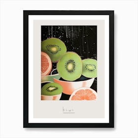 Art Deco Kiwi Poster Art Print