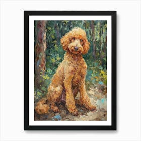 Poodle Acrylic Painting 3 Art Print