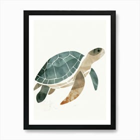 Charming Nursery Kids Animals Turtle 4 Art Print