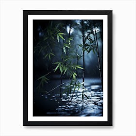 Bamboo Tree In The Rain 2 Art Print