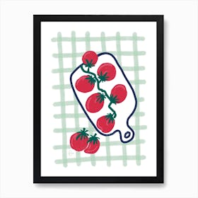 Tomatoes On A Plate Art Print