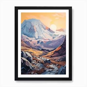 Mount St Helens Usa 3 Mountain Painting Art Print