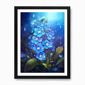 Forget Me Not Wildflower At Dawn 4 Art Print