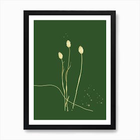 Grass Yellow On Green Art Print