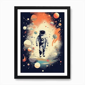 Galactic Visionary: Astronaut's Quest Art Print