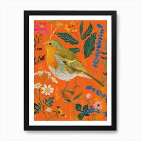 Spring Birds European Robin 1 Art Print