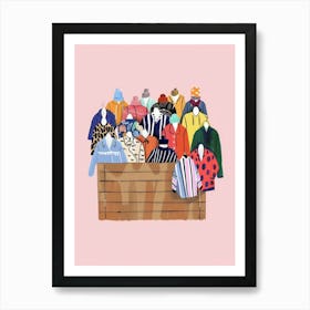 Box Full Of Clothes Art Print