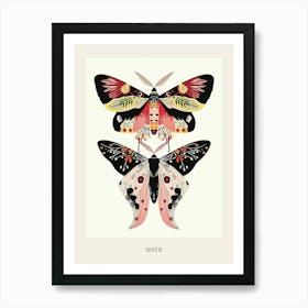 Colourful Insect Illustration Moth 23 Poster Art Print