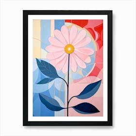 Daisy 7 Hilma Af Klint Inspired Pastel Flower Painting Art Print