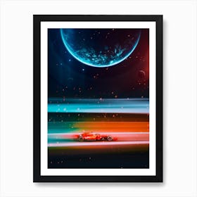 Formula One Speed Space Racing 1 Art Print