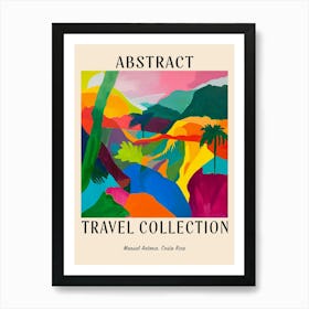 Abstract Travel Collection Poster Manuel Antonio Costa Rica 1 Art Print