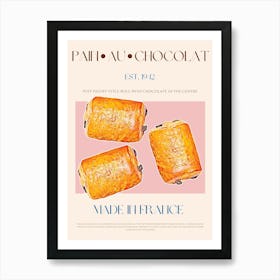 Pain Au Chocolat Mid Century Art Print