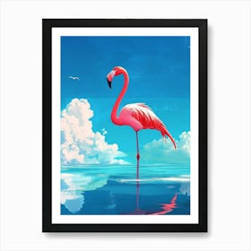 Pink Flamingo Art Print