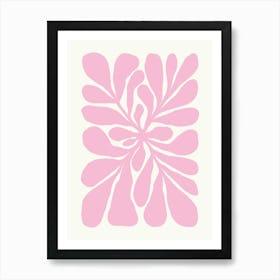 Abstract Botanical Pink Art Print