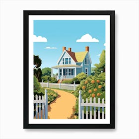 Cape Cod Massachusetts, Usa, Graphic Illustration 1 Art Print