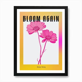 Hot Pink Oxeye Daisy 2 Poster Art Print