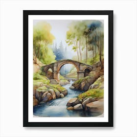 Bridge Over The Stream.5 Art Print