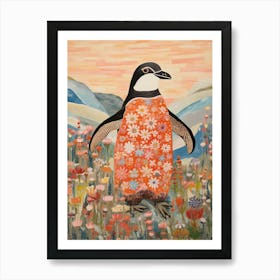 Penguin 4 Detailed Bird Painting Art Print