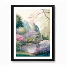 Birmingham Botanical Gardens, Usa Pastel Watercolour Art Print