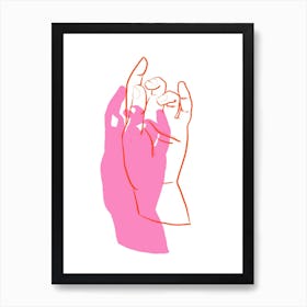 Delicate Hands Art Print