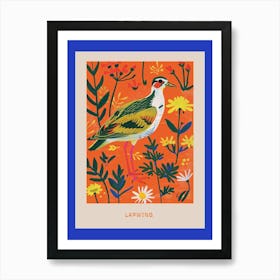 Spring Birds Poster Lapwing 2 Art Print