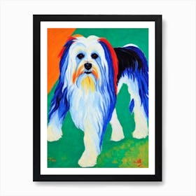 Tibetan Terrier Fauvist Style Dog Art Print