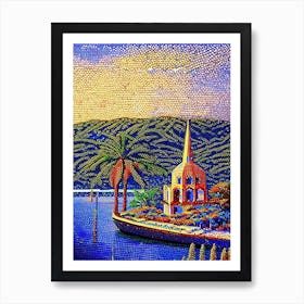 Cebu Philippines Pointillism Style Tropical Destination Art Print