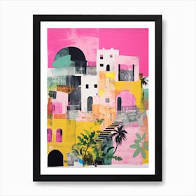 Amalfi Coast In Risograph Style 4 Art Print