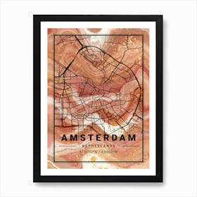 Amsterdam Map Art Print