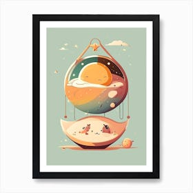 Gravitational Constant Kawaii Kids Space Affiche