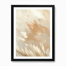 Neutral Brush Stroke Abstract Beige Art Print Póster